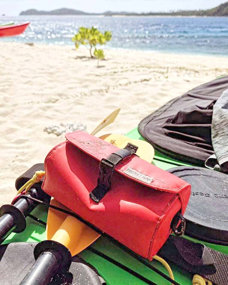 BAGS are made from inflatable kayak wastes, turned into something as good as new.